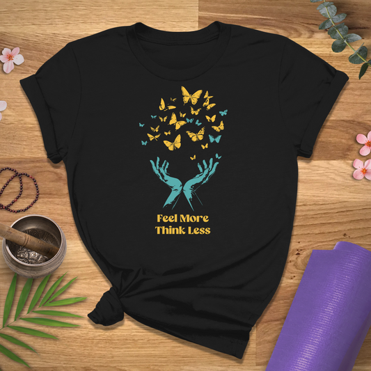 Feel More Think Less Two Tone Tee