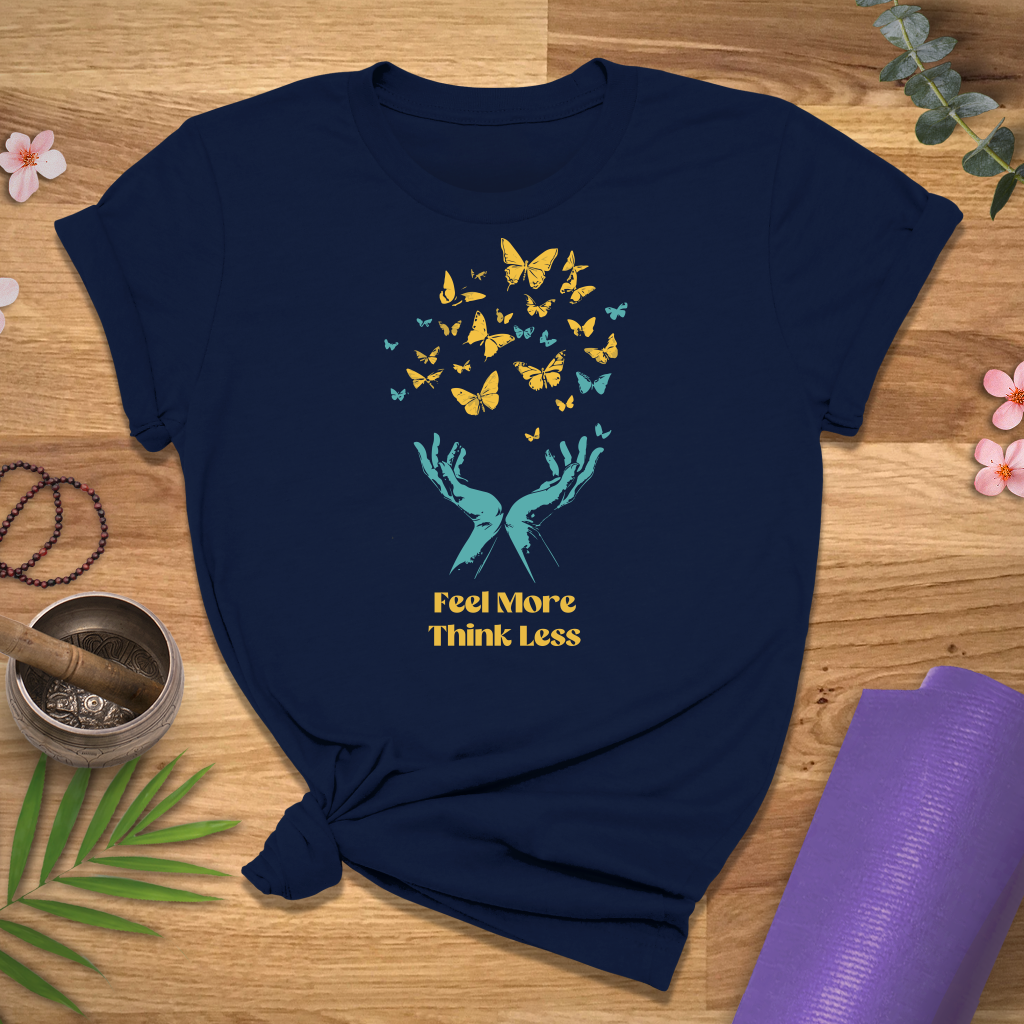 Feel More Think Less Two Tone Tee