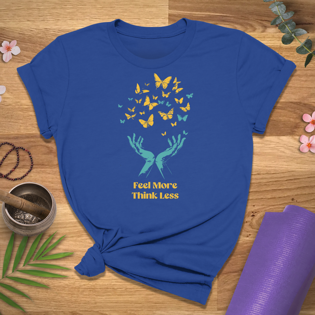 Feel More Think Less Two Tone Tee