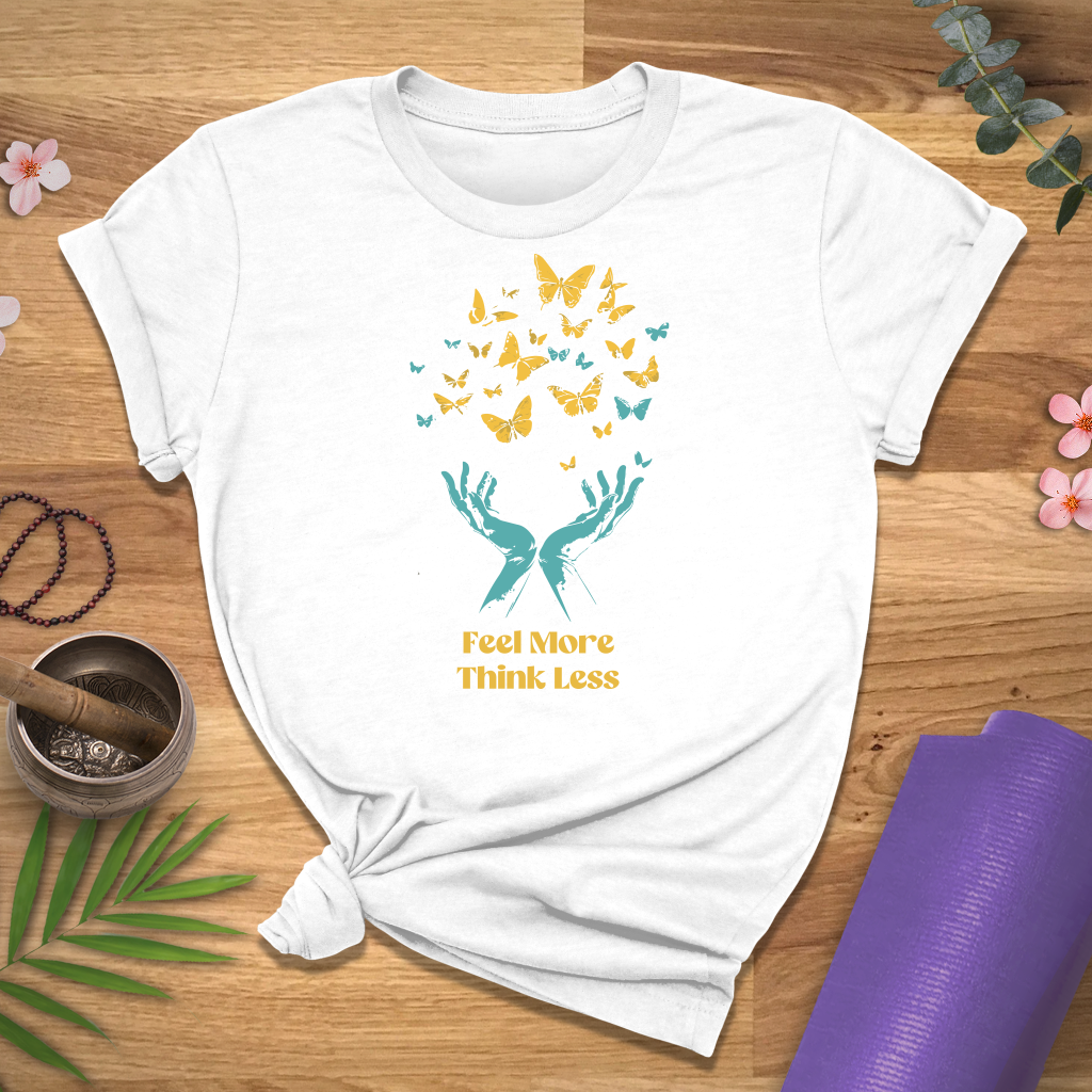 Feel More Think Less Two Tone Tee