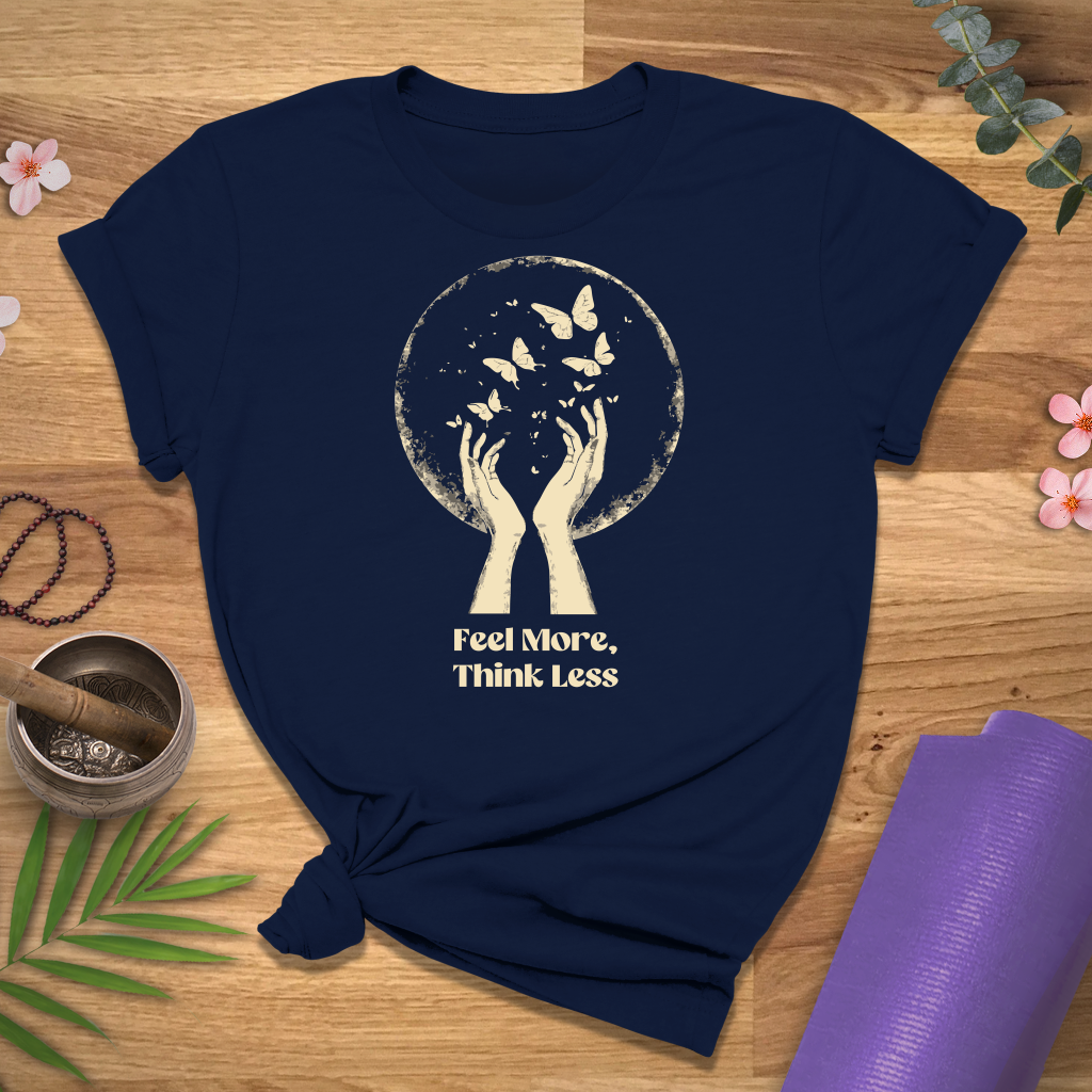Bfly Moon Feel More Think Less Tee