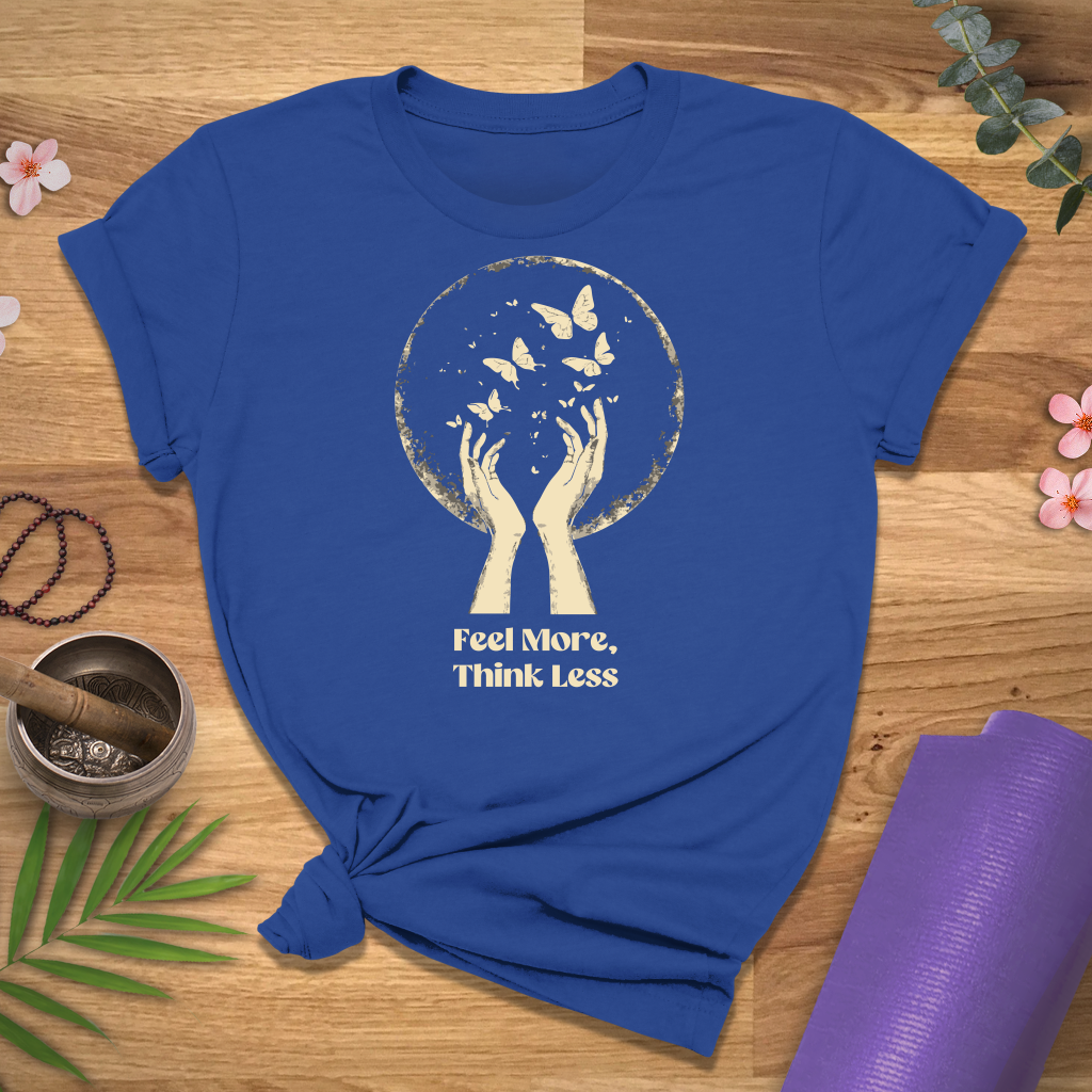 Bfly Moon Feel More Think Less Tee