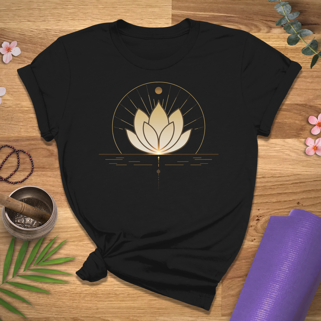 Gold Shining Lotus Tee
