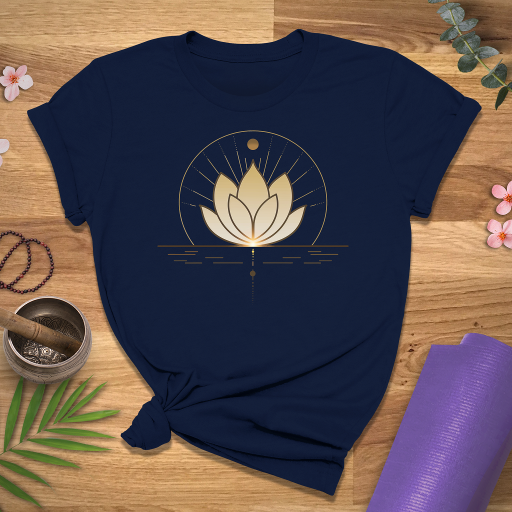 Gold Shining Lotus Tee