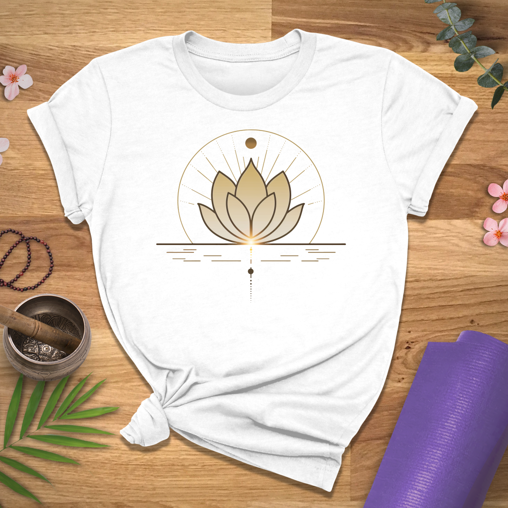 Gold Shining Lotus Tee