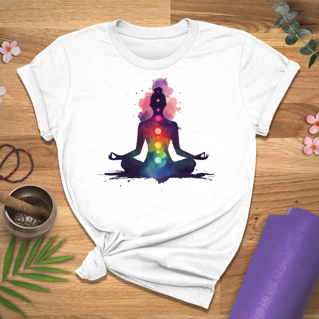 Watercolor Chakra Meditation Tee
