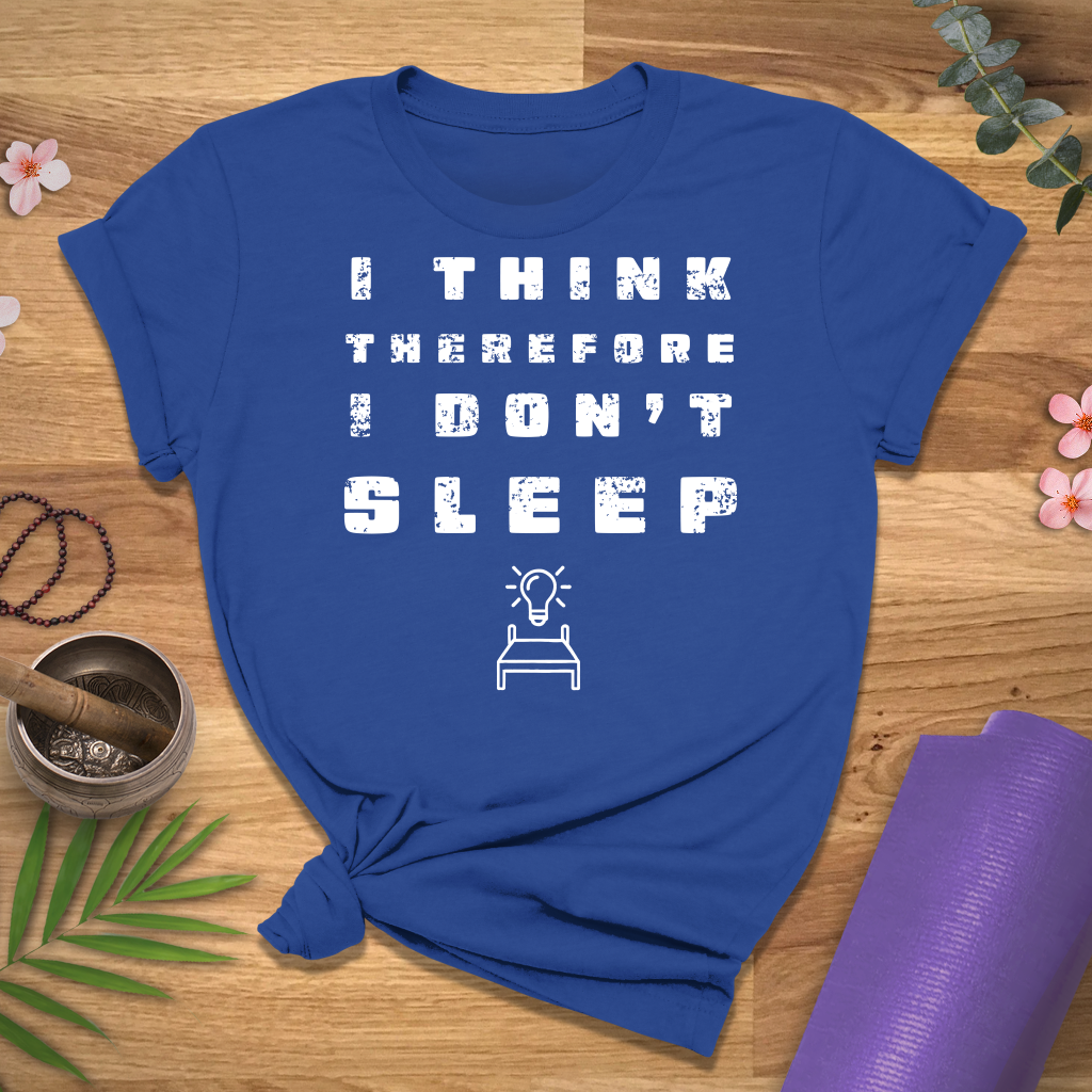 Think Therefore No Sleep Bed Icon Tee