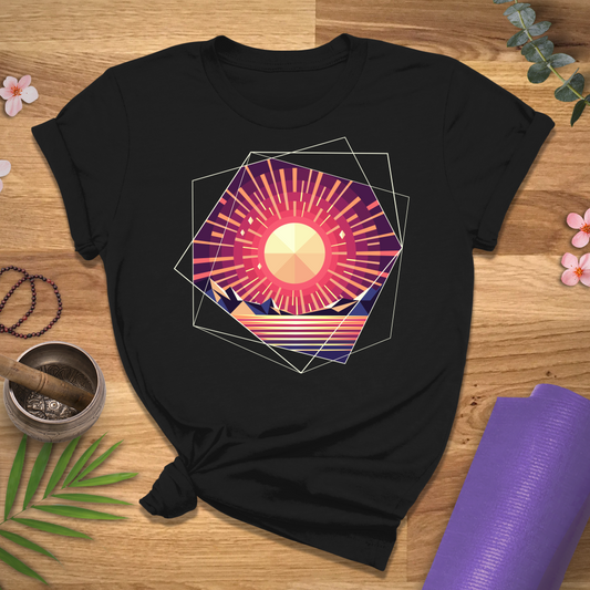 Geometric Sunset Tee