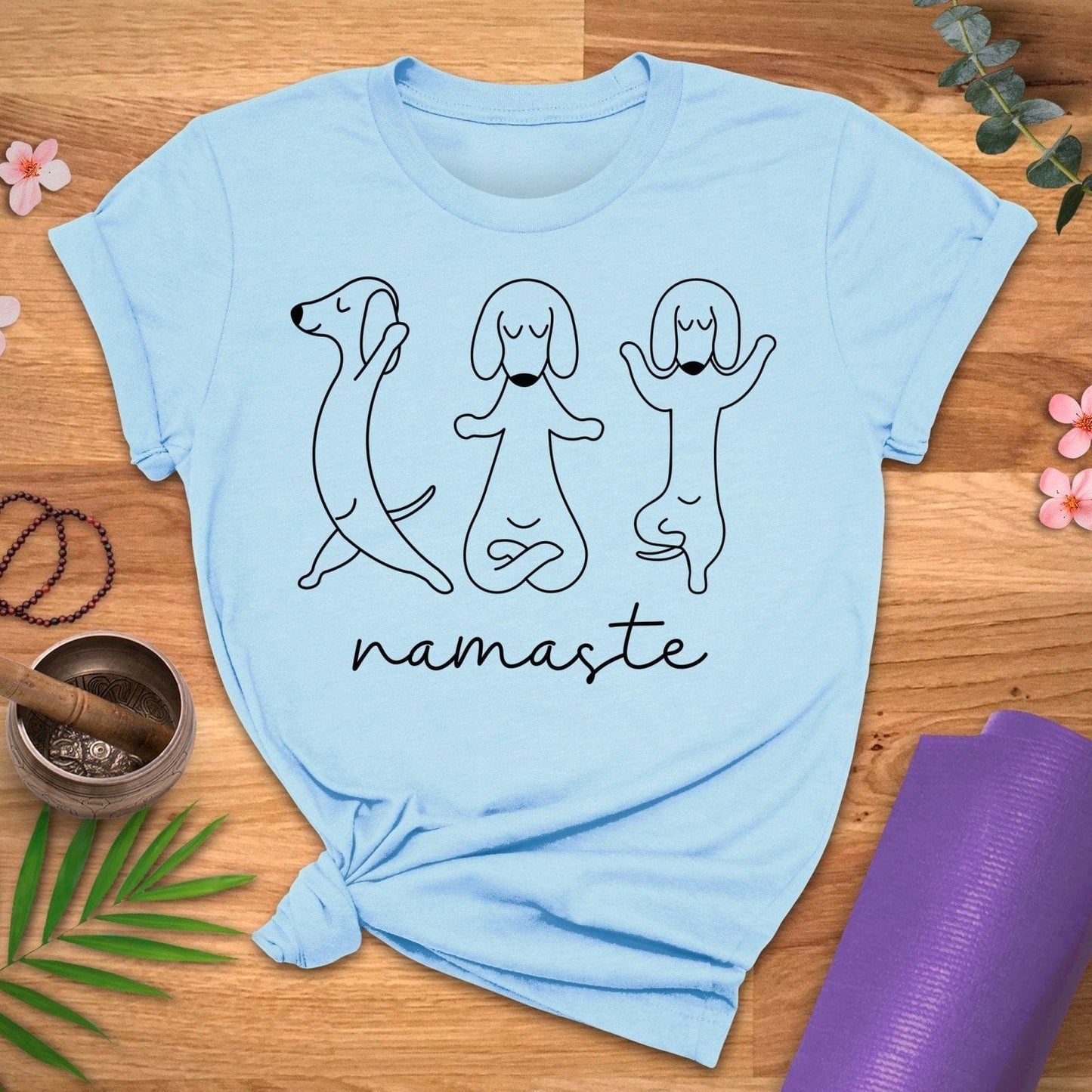 Dachshund Namaste Tee - ZenWear - T - Shirt