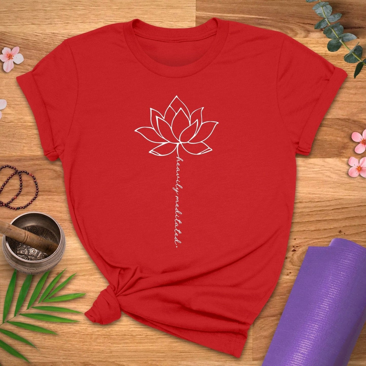 Heavily Meditated Lotus Tee - ZenWear - T-Shirt