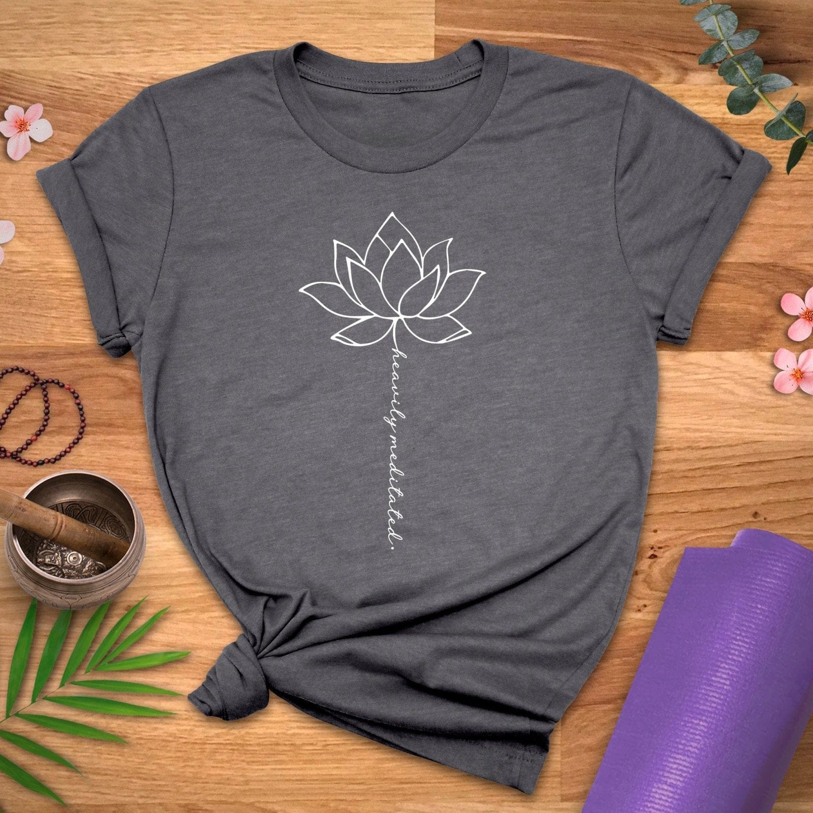 Heavily Meditated Lotus Tee - ZenWear - T-Shirt