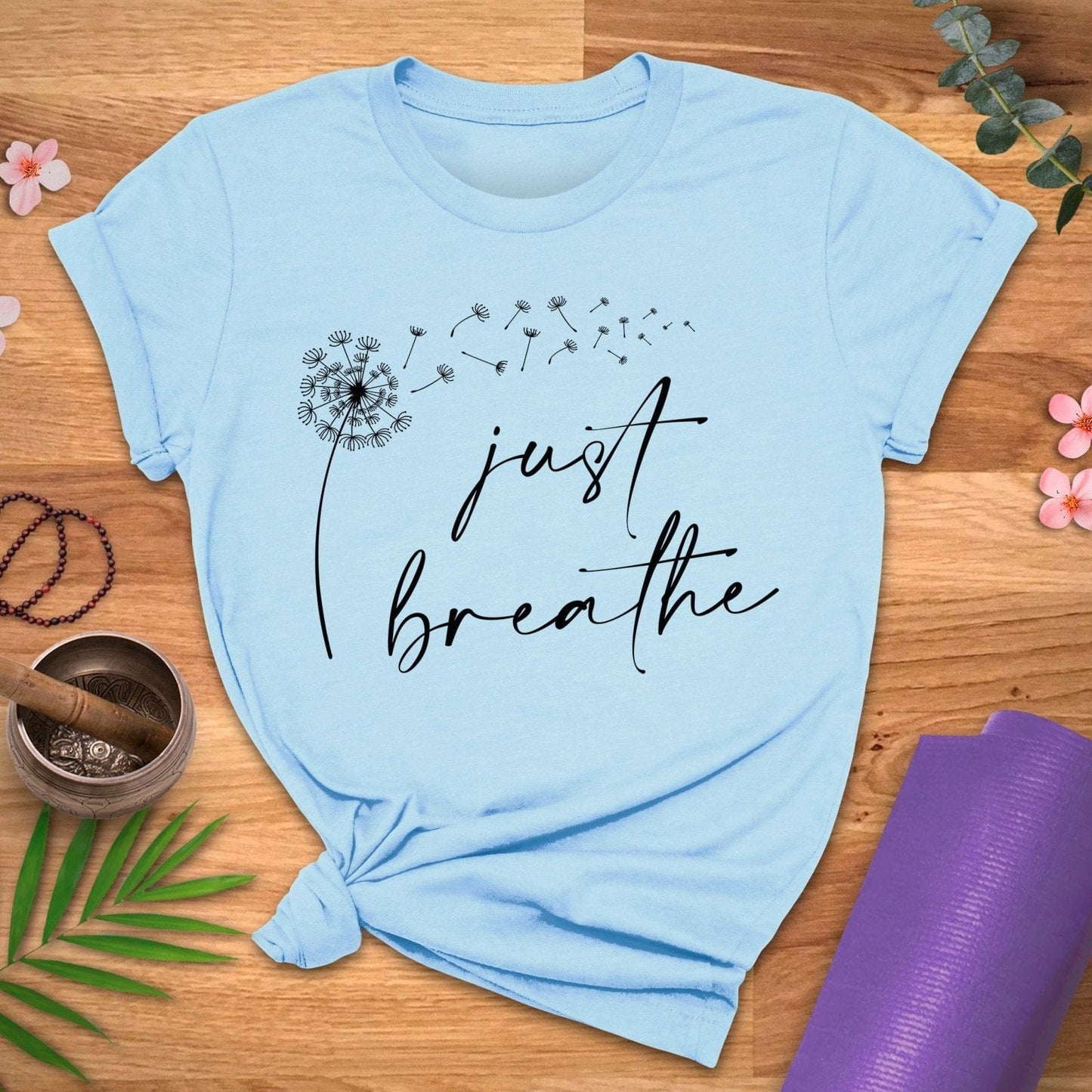 Just Breathe Dandelion Tee - ZenWear - T-Shirt