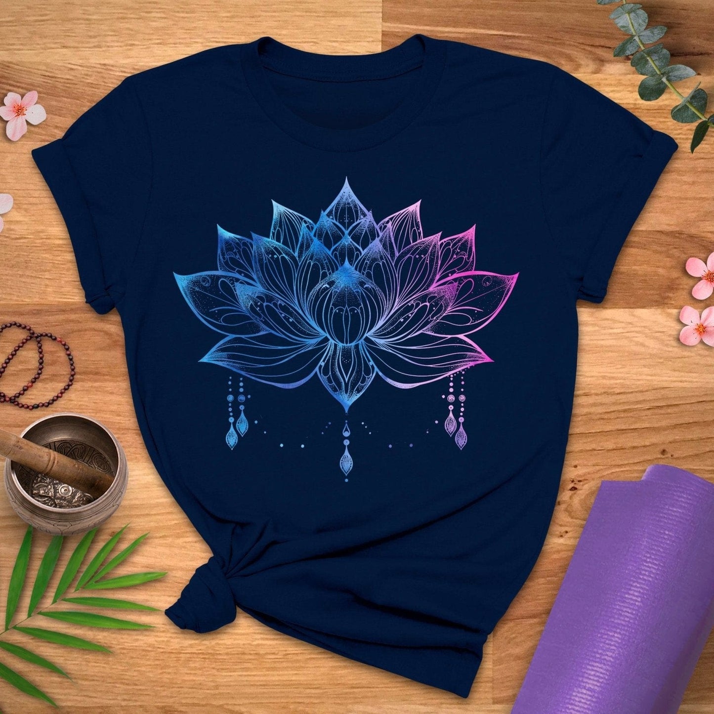 Lotus Bloom Speckle Tee - ZenWear - T-Shirt