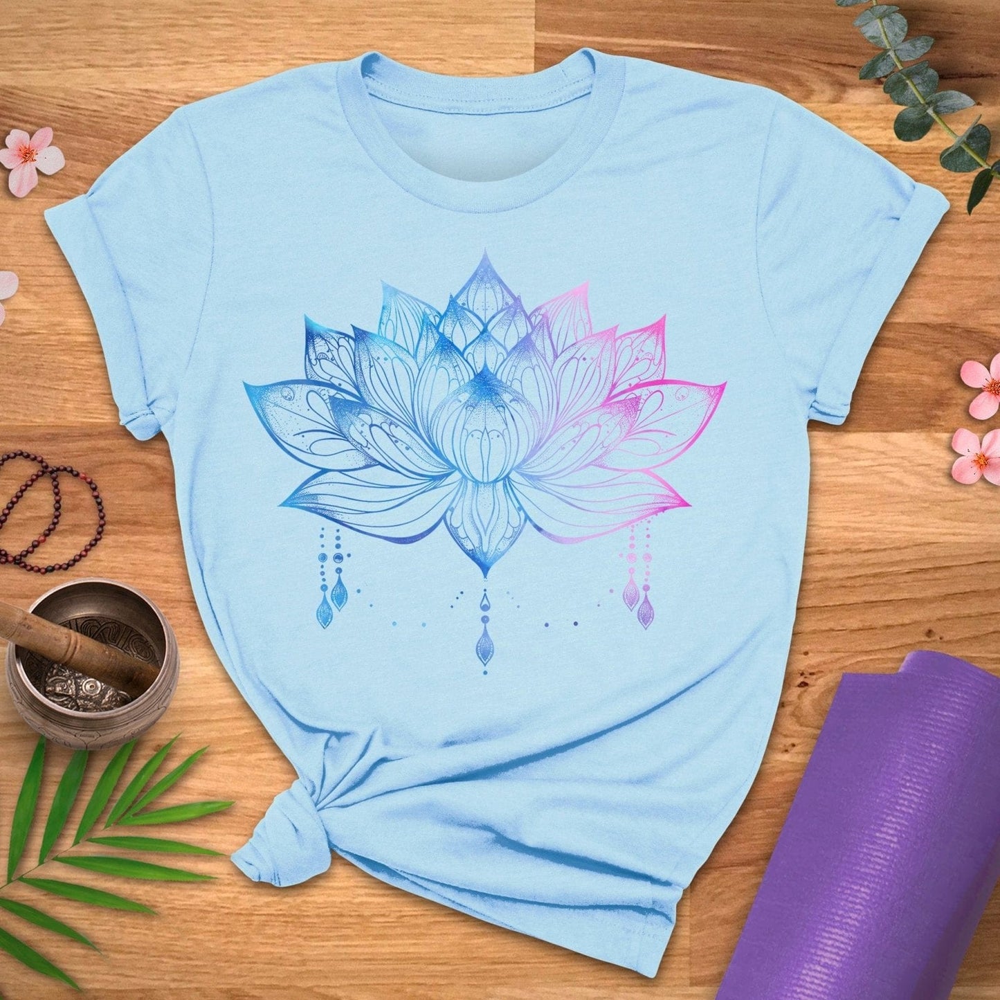 Lotus Bloom Speckle Tee - ZenWear - T-Shirt