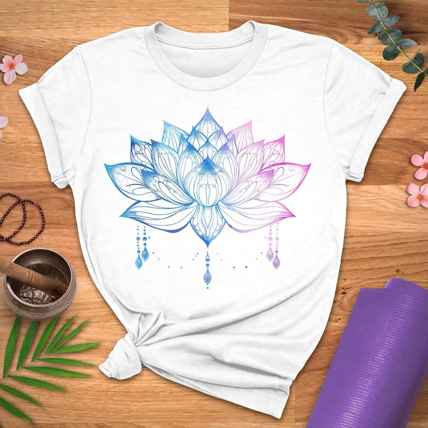 Lotus Bloom Speckle Tee - ZenWear - T-Shirt